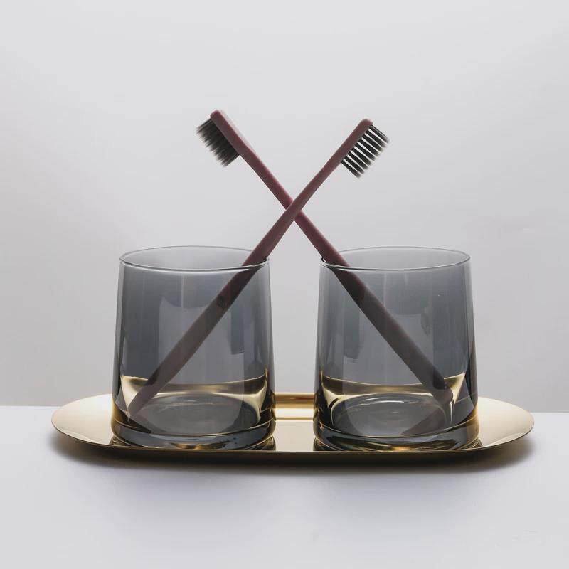 48n酒店漱口杯玻璃简约牙刷杯套装家用情侣洗漱刷牙杯子牙杯