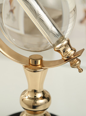 现代简约家居装饰品摆设欧式卧室酒柜办公室书房地球仪摆件水晶球