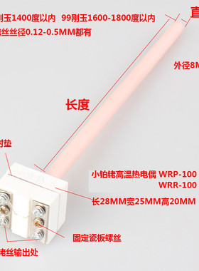 小铂铑执偶电wrp100wrr100马弗炉热电偶s分度b型r型
