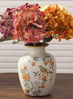 新中式客厅欧式美式简约陶瓷花瓶玄关餐桌茶几装饰花瓶工艺摆件