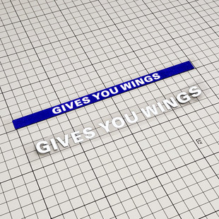 摩托车贴GIVES YOU WINGS头盔镜片贴纸 适用于红蚂蚁风镜反光贴
