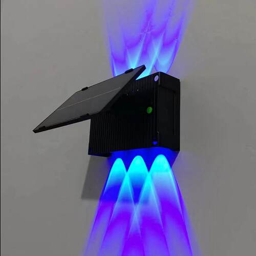 跨境太阳能LED壁灯景观灯家用庭院氛围灯户外花园过道篱笆壁灯