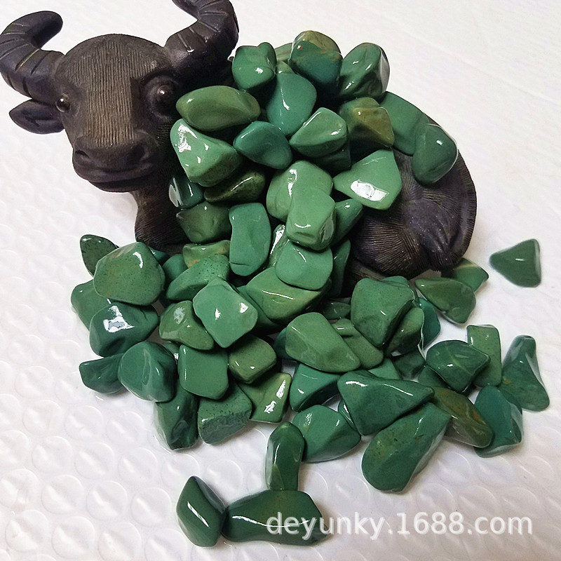 供应园艺栽培多肉铺面绿小石头园林铺路沸石透水地坪用蓝石子