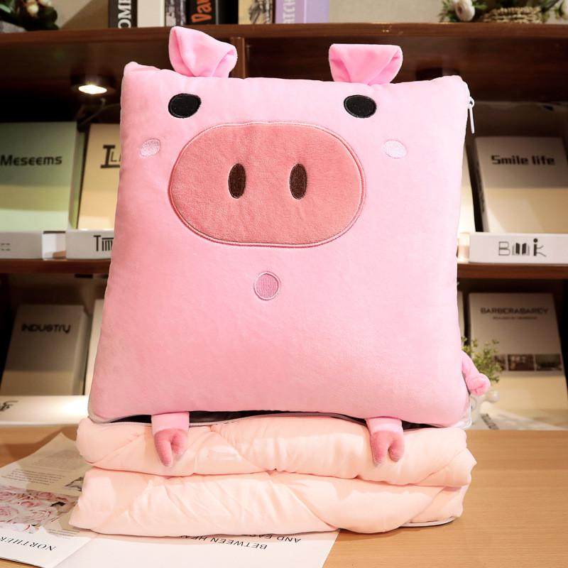 折叠睡觉毯子靠枕车用办公室枕头二合一女生抱枕被子两用午睡汽车