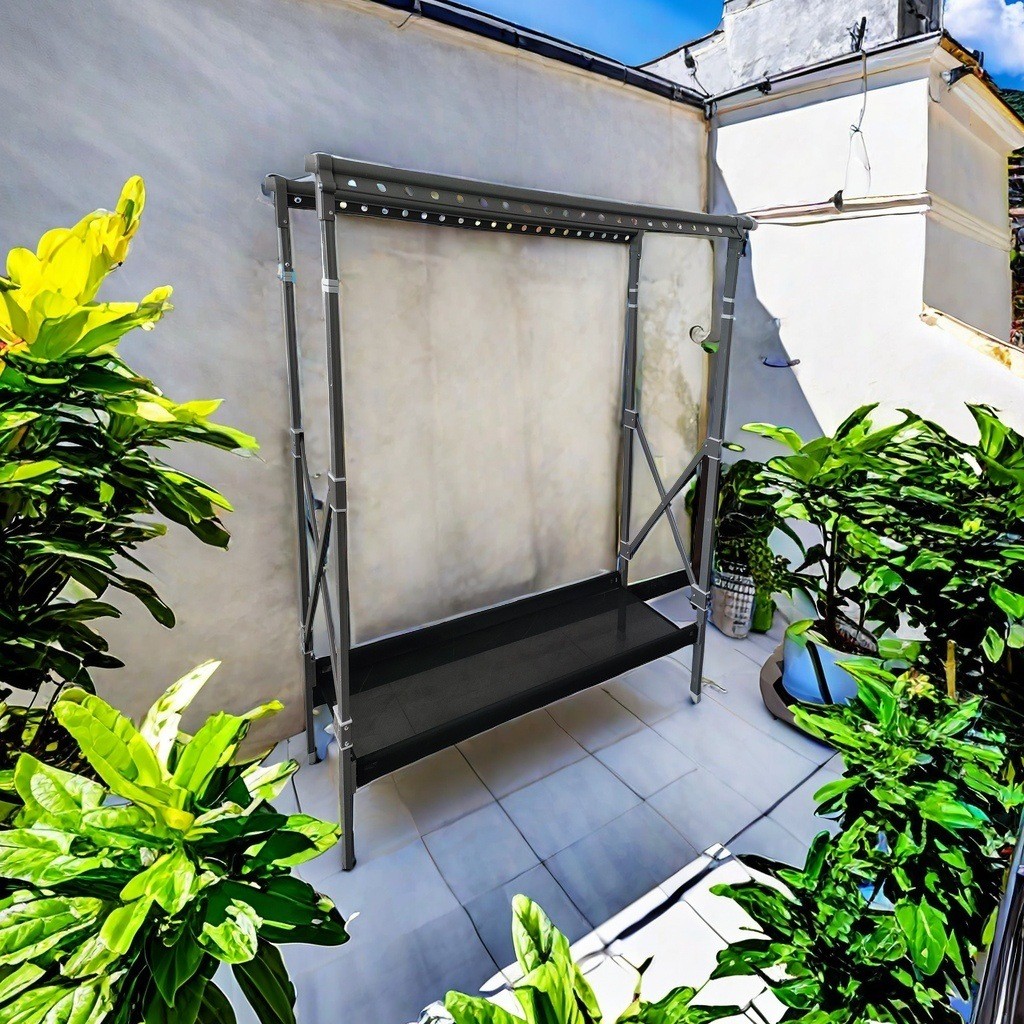 免安装双杆室外落地折叠室内家用简易晒衣架阳台晾衣架晾衣晒被子