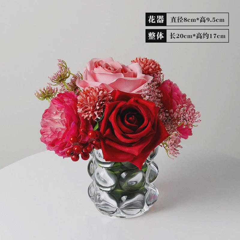 欧式仿真花客厅装饰摆件电视柜插花干花高级感假花摆设装饰花