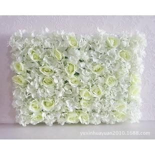 仿真绣球花墙玫瑰花墙花墙牡丹婚庆背景橱窗装饰花网格森系花片