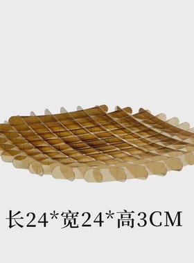 现代简约饰品金属圆形网格果盘托盘摆件样板房餐厅客厅软装轻奢