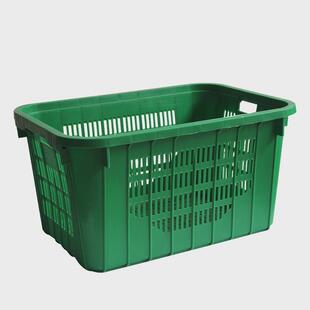 周转箱批发蔬菜周转筐钱熟料生鲜框大妈带铁钩重叠水果物流塑料筐