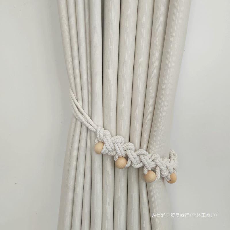 窗帘绑带绳子北欧手工编织扎束带创意白纱收纳捆绳装饰扣民宿润宁