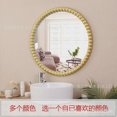 复古镜墙上壁挂洗漱镜椭圆形镜子卧室梳妆台化妆镜半身浴室镜装饰
