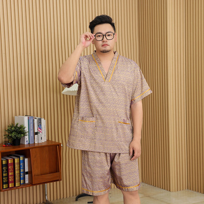 汗蒸服女大码提花300斤男款服疗洗浴按摩按摩桑拿足浴衣家居新款