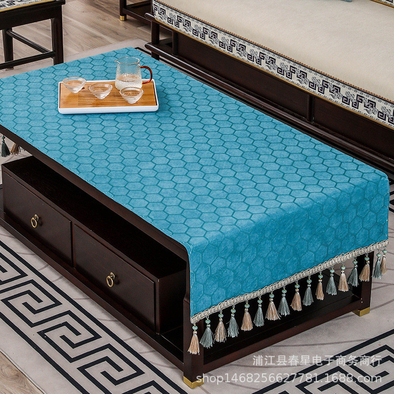 厂家直发电视柜餐桌布茶几桌布新中式简约长方形盖布零售