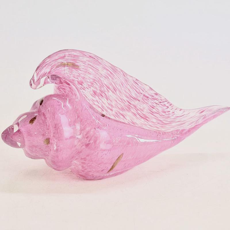中古风芬顿手工制作单耳手柄金粉色泡泡花壶形花瓶水养插花器摆件