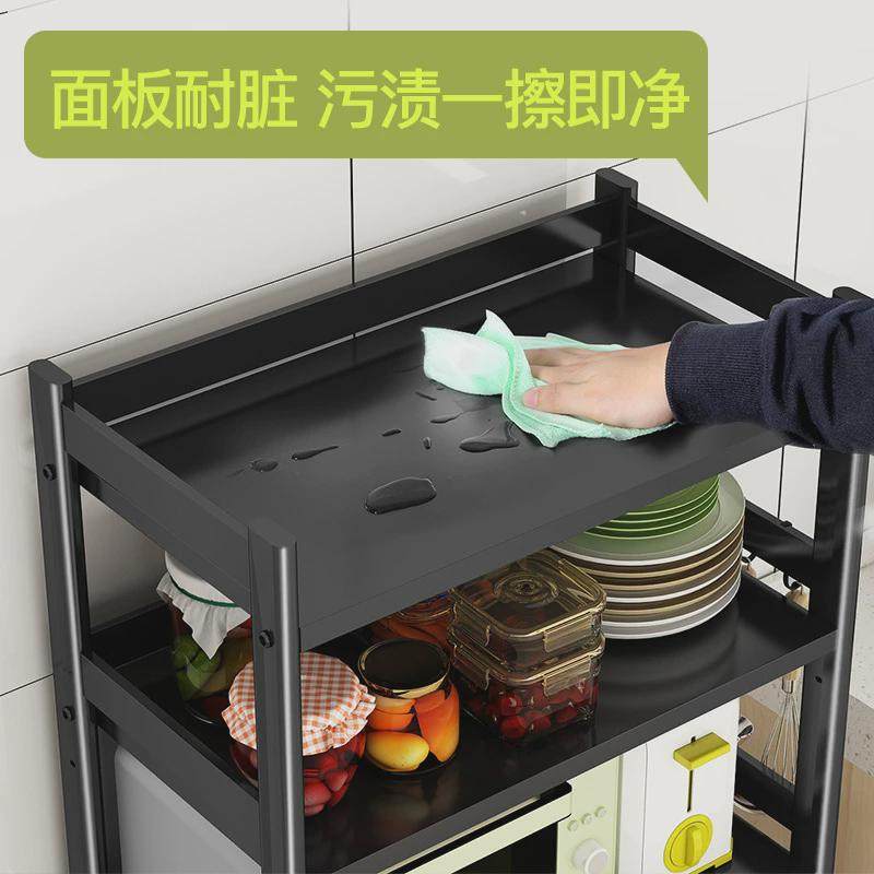 厨房置物架落地多层阳台储物柜多功能收纳架子家用微波炉烤箱货架