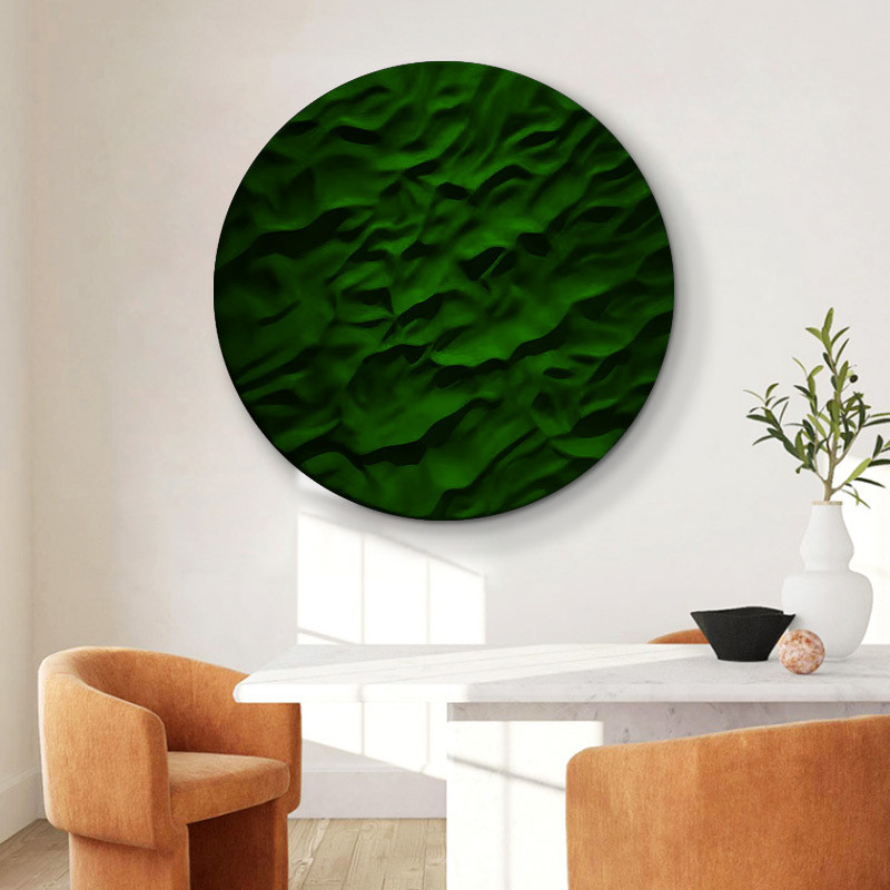 入户圆形玄关装饰画挂画3d立体浮雕现代抽象竖版客厅砂岩背景墙画图片