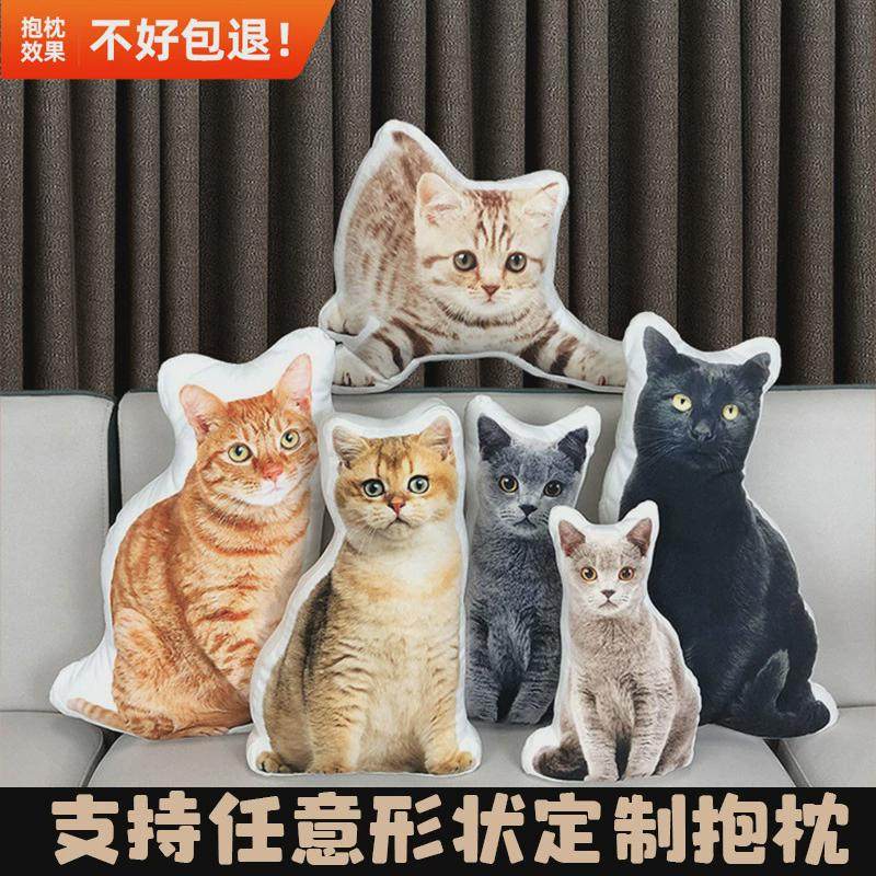 diy抱枕异形等身人物宠物枕头猫咪来图可印照片真人靠枕