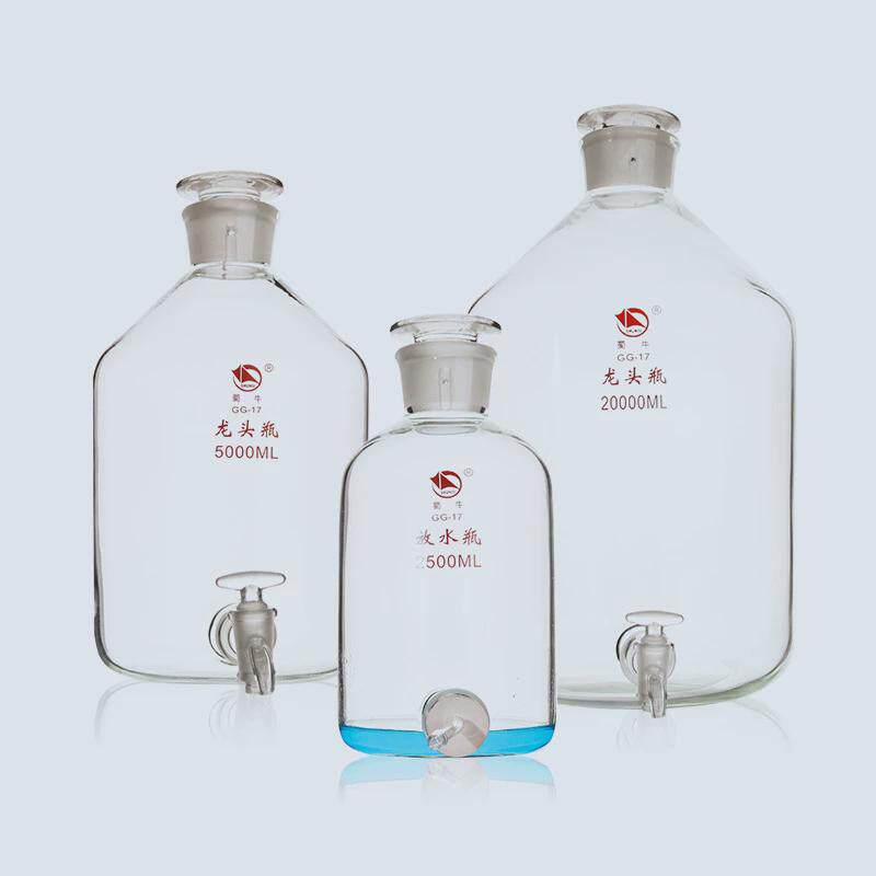 蜀牛玻璃龙头瓶棕色下口瓶高硼硅玻璃10升透明龙头瓶5升20升放水