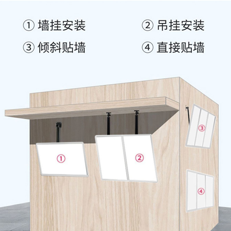 价目表灯箱广告牌超薄电视壁挂悬挂奶茶店点餐菜单led灯玻璃灯箱