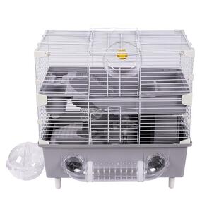 仓鼠笼子双层45加高基础笼金丝熊窝大仓鼠笼大号景观别墅四季通用