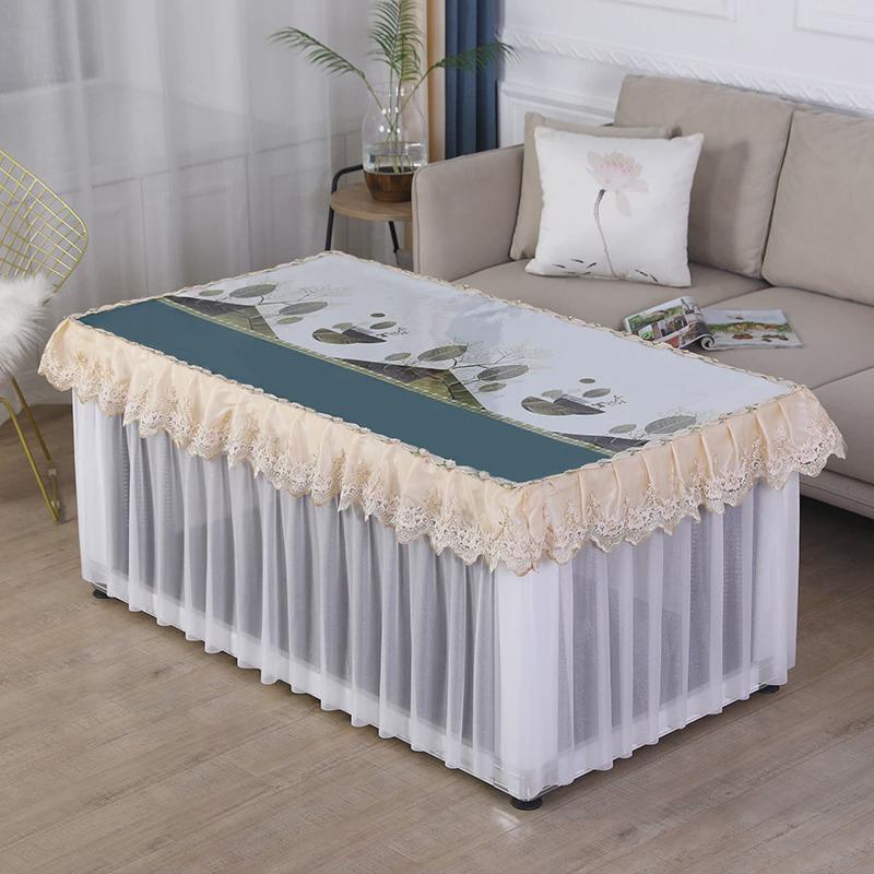 软玻璃免洗垂纱桌罩茶几罩居家日用防水防油分体长方形罩套批发