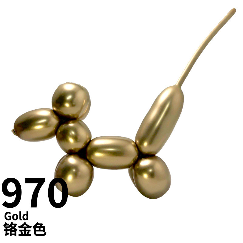 【260长条结婚/50颗/铬金属色】哥球|sempertex魔术气球球热销
