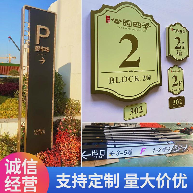 户外导视牌指引导向牌立式停车场指示牌楼号标识牌楼层大型广告牌