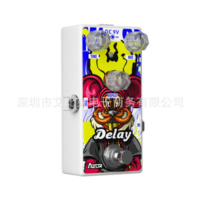 新款azor单块迷你效果器电吉他delay金属延迟效果踏板国潮生肖鼠