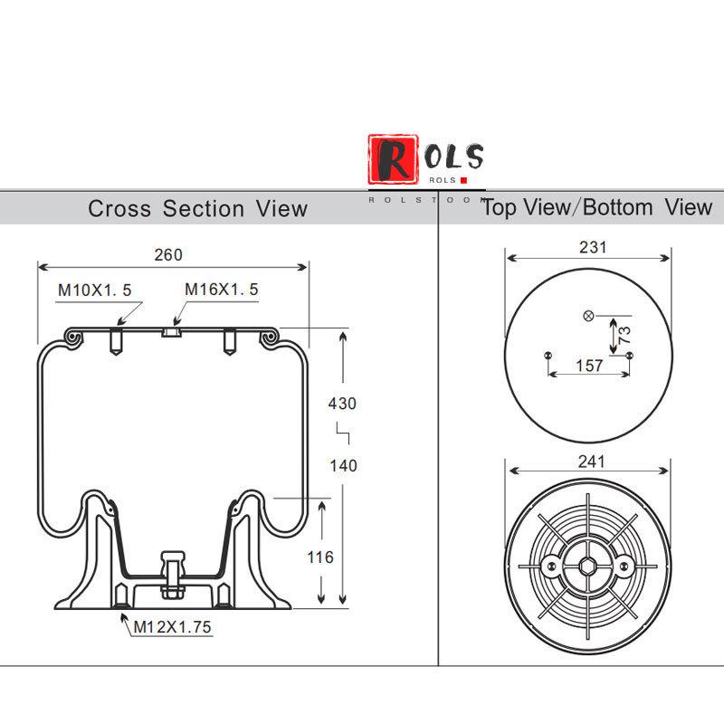 w01-m58-6251空气卡车重型弹簧避震悬挂气动浮桥减震气囊1r11-826