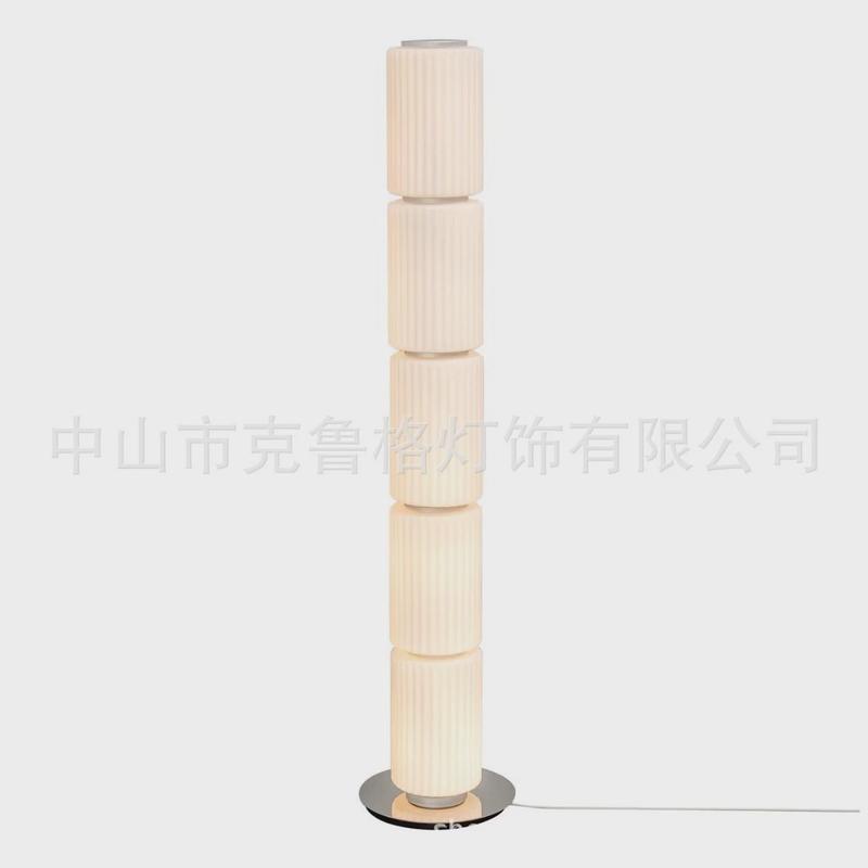北欧后现代简约罗马柱长条直筒堆叠餐厅床头会所吧台吊灯台灯落地