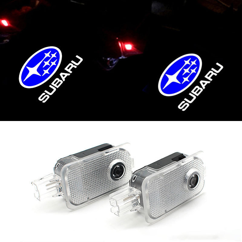 跨境电商直销斯巴鲁迎宾灯森林人傲虎专车专用镭射灯车门灯投影灯