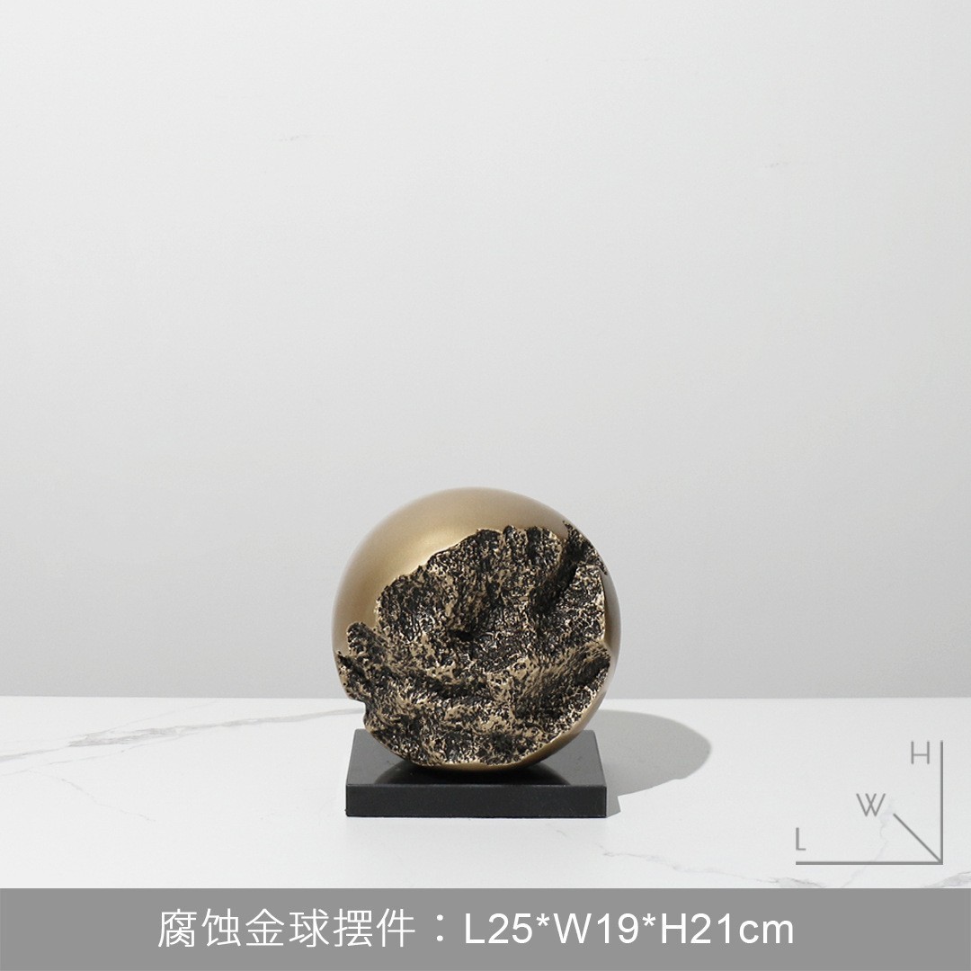 中极简古风复古船型雕塑摆件样板间酒店办公室玄关客厅家居饰品