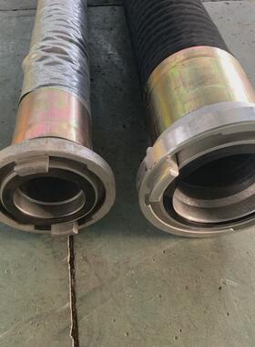 消防车吸用黑色橡胶管dn100内扣式胶管dn150消防水管管钢丝橡胶管