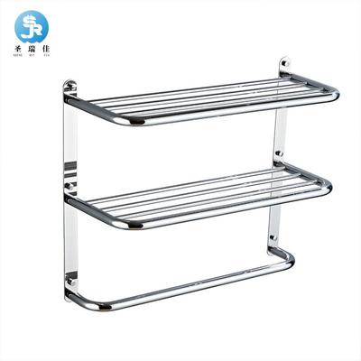 圣瑞佳不锈钢三层浴巾架厨房浴室约壁挂置物架不锈钢三层浴巾架