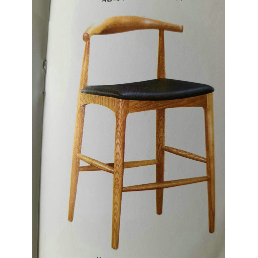 靠背椅子厂家现代简约餐桌牛角椅餐厅凳子实木茶椅商用家用餐椅