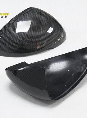 适用于保时捷卡CayenneMacan958改装碳纤维后视镜壳倒车镜盖罩