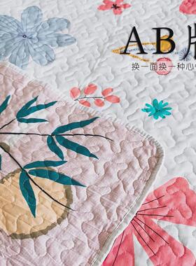 nn0i绗缝床单双面夹棉四季被多功用床盖榻榻米床垫褥铺沙发韩式可