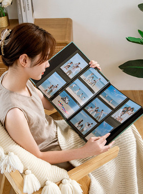 棉麻插页式相册本1000张家庭大容量影集纪念册过塑5寸6寸可放