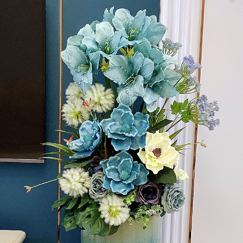 客厅摆件花束欧式餐厅装饰落地大花瓶假花干花卉花艺创意摆设