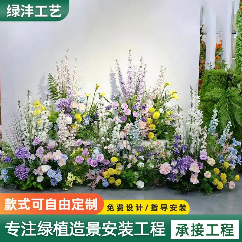 仿真花造景假花绿植装饰室内仿生花艺软装摆设酒店橱窗草植物景观