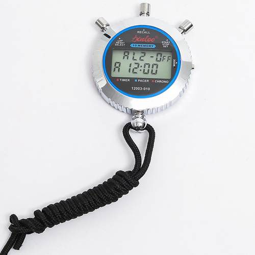 多功能运动电子计时秒表双排10道田径裁判运动大屏金属体育秒表