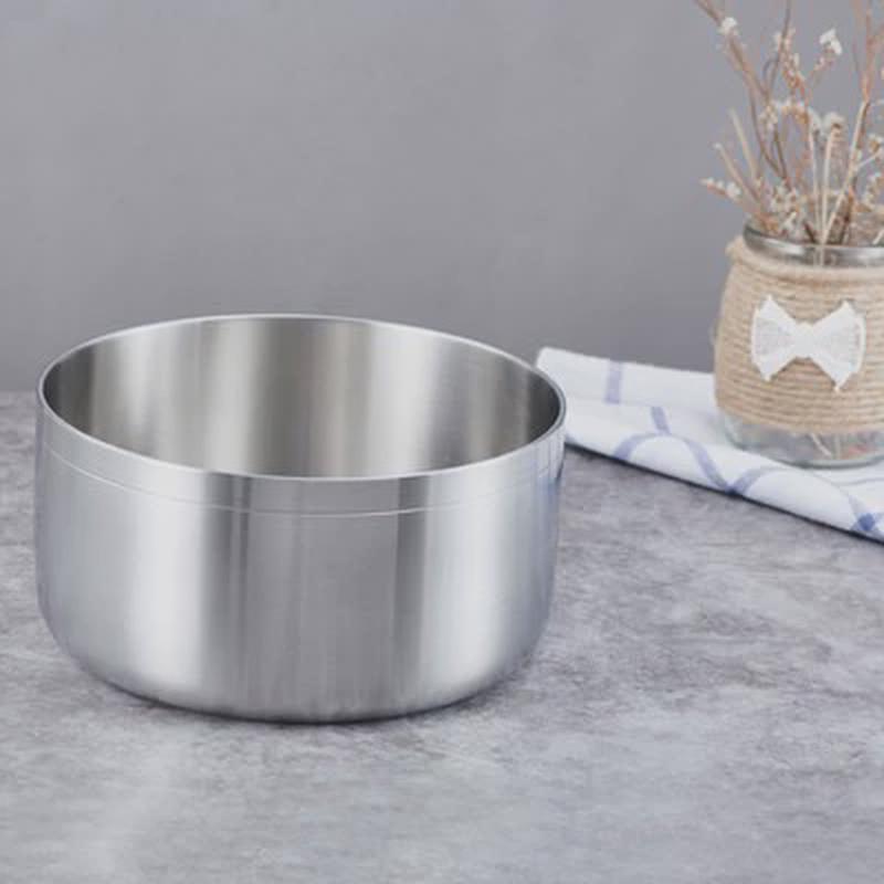 16/18cm一体厚实18/10不锈钢碗家用304甜品碗深碗锥体水果沙拉碗