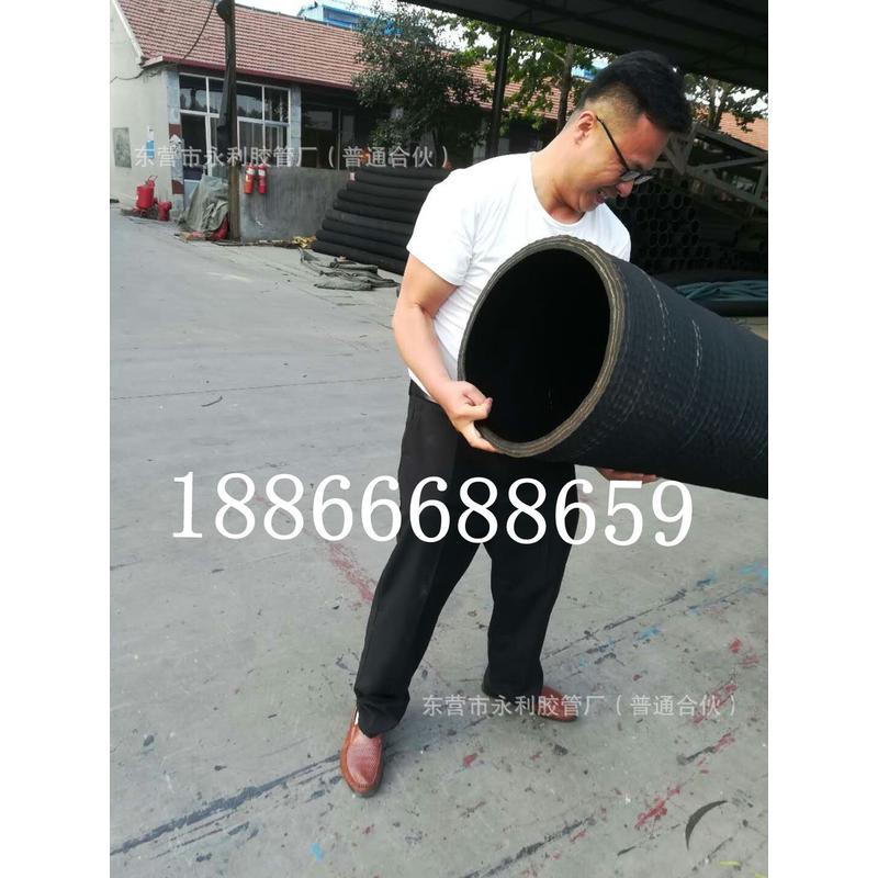 螺旋胶管厂供应大口径排吸水胶管永利钢丝增强耐磨抽砂抽粪胶管