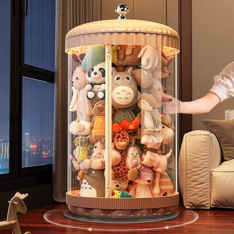 娃娃收纳桶公仔柱透明收纳筒毛绒玩具箱儿童玩偶筐整理可视圆柱筒,收纳整理,毛绒玩具收纳桶/箱,淘宝优惠券,粉丝福利购,淘宝优惠卷