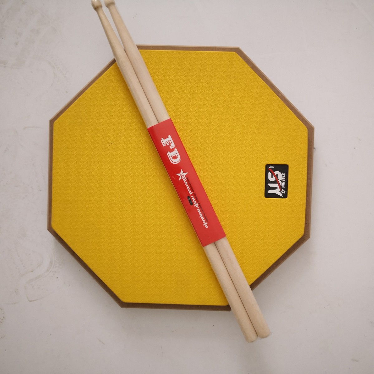 12寸哑鼓练习套装架子鼓哑鼓垫静音垫鼓垫初学入门哑鼓板练习套装