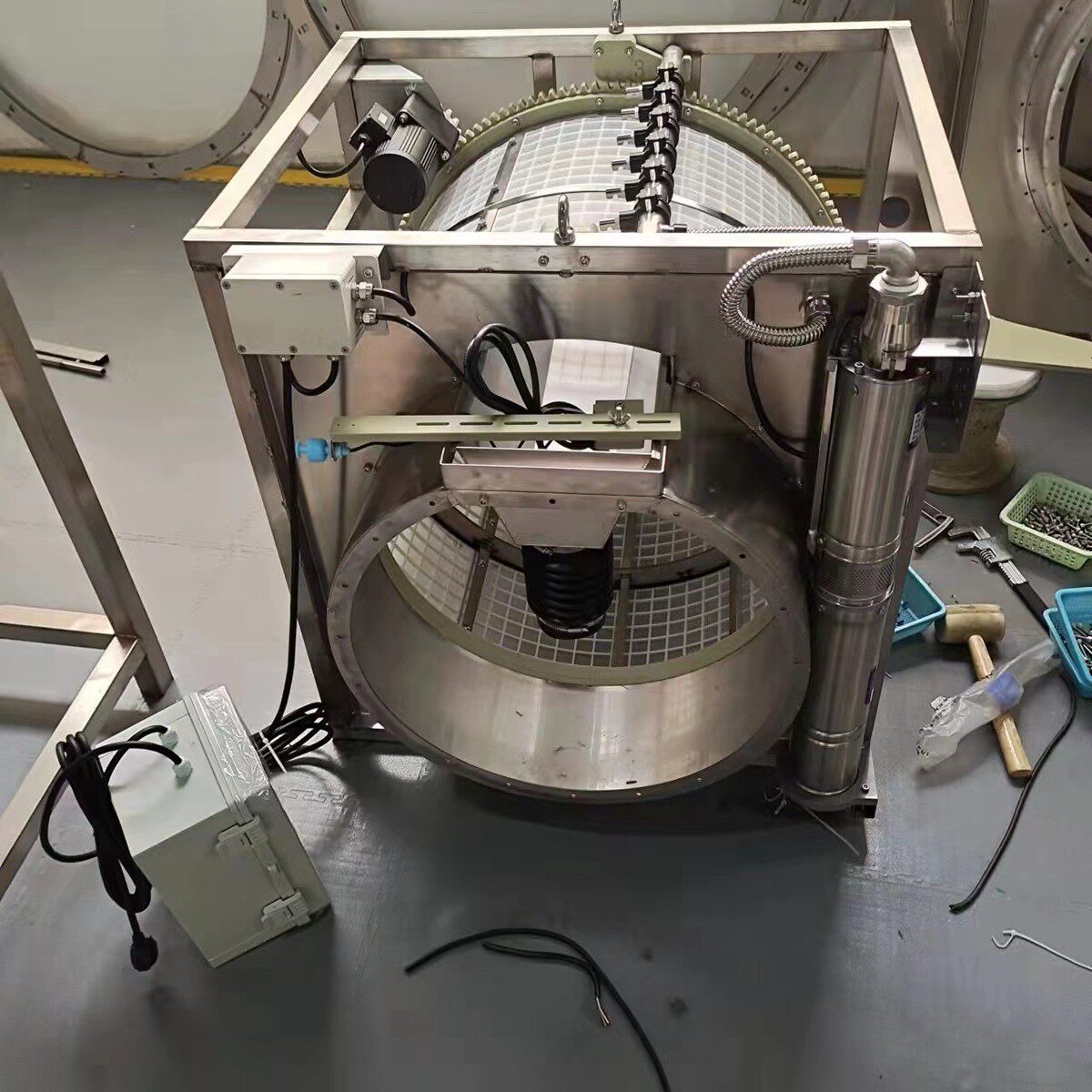 沉水滚筒滤机不锈钢微滤机式微微滤机水产养殖微滤机过滤器