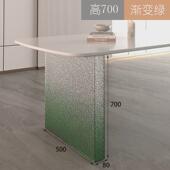 石头纹亚克力桌腿支架吧台支撑餐桌茶几岛台一字型空心水波纹渐变