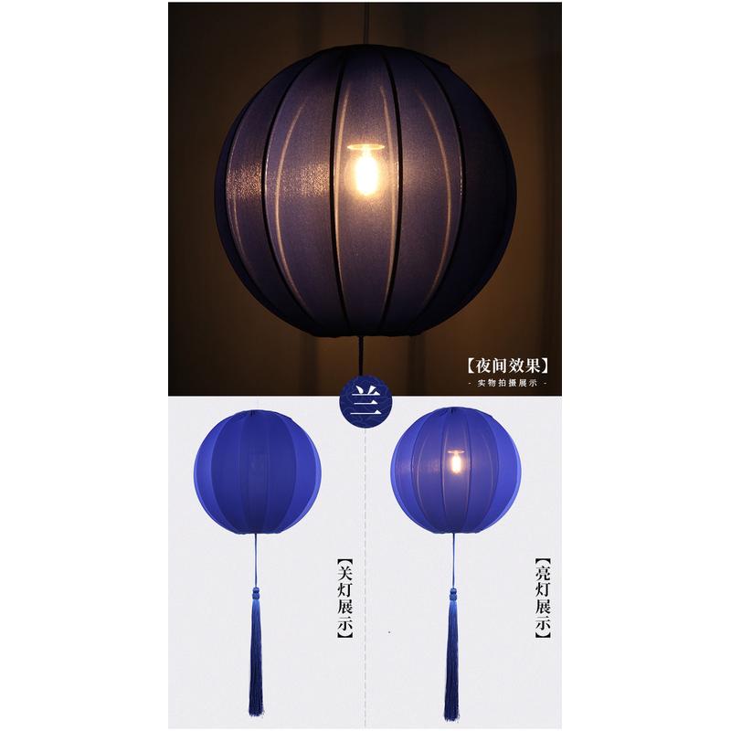 古风新年灯笼复古室内装饰挂饰布艺花灯传统户外中式创意发光吊灯