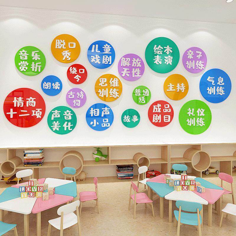 播音主持表演班级背景墙贴纸画少儿口才教室兴趣培养墙上装饰墙贴,家居饰品,软装墙贴,淘宝优惠券,粉丝福利购,淘宝优惠卷