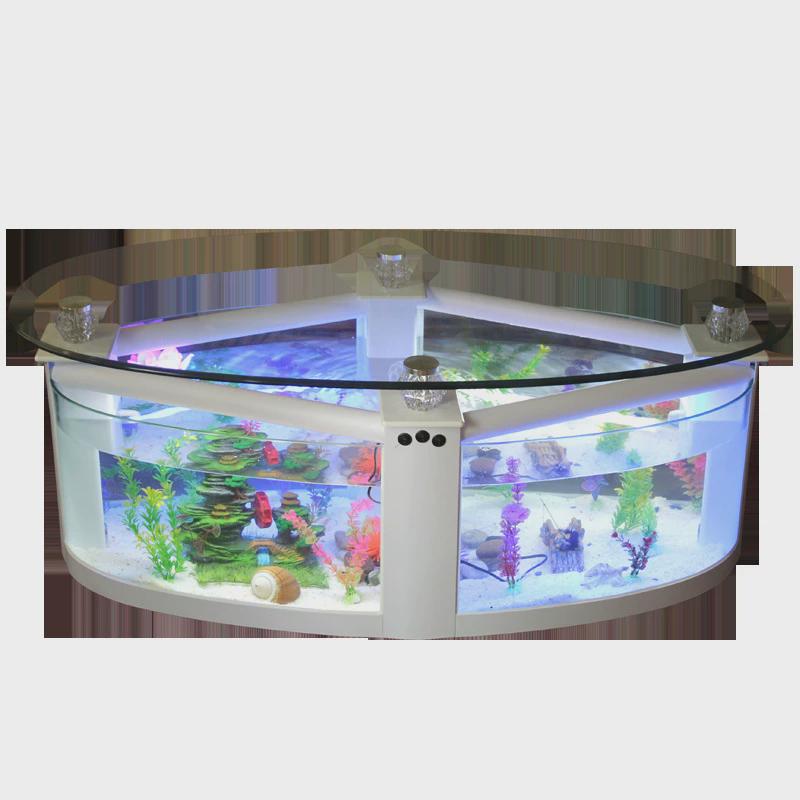 生态茶几鱼缸水族箱玻璃长方形大型中型1米1.2米创意金鱼缸